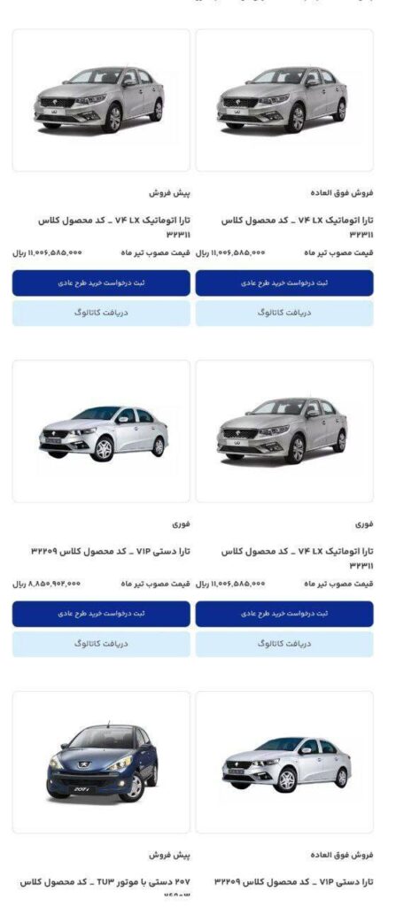 آغاز مرحله جدید پیش‌فروش و فروش فوق‌العاده ایران‌خودرو: نوبت ششم طرح اولویت‌بندی